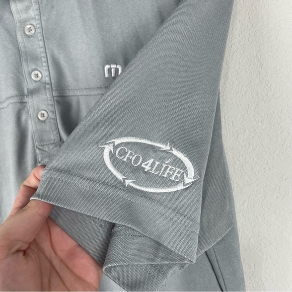 Travis Mathew Gray Golfing Golf Short Sleeve Polo Shirt Size XL - Picture 4 of 7